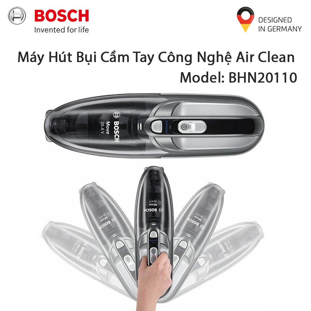 Máy hút bụi cầm tay Bosch BHN20110 công nghệ Air Clean