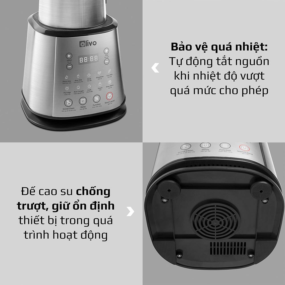 Máy làm sữa hạt Olivo USA X20 dung tích 1.75 lít 1800W