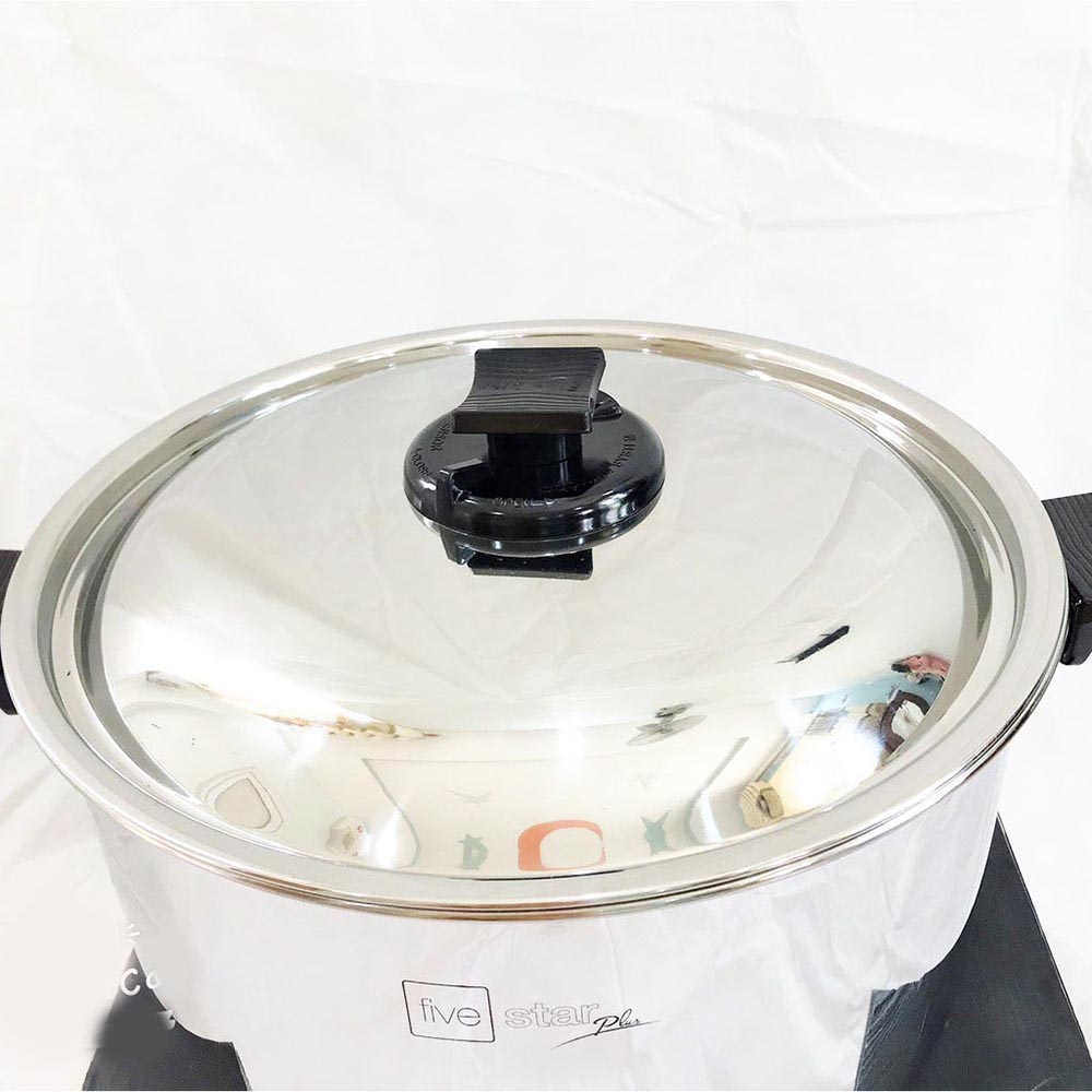 Nồi luộc gà 3 đáy Inox 304 Fivestar Plus 30cm quai nhựa nắp inox