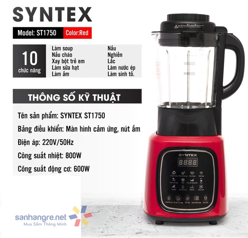 Máy xay nấu sữa hạt Syntex ST-1750