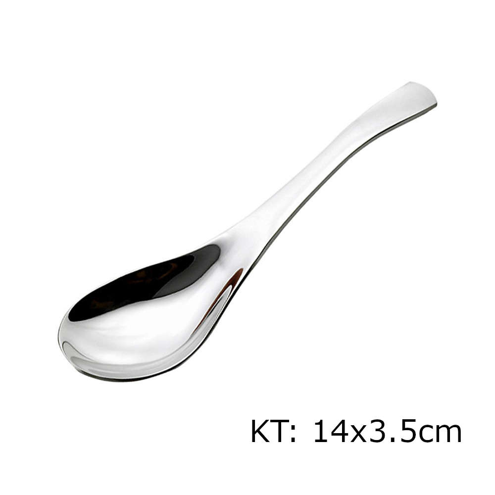 Thìa ăn phở, súp Inox cao cấp 14x3.5cm