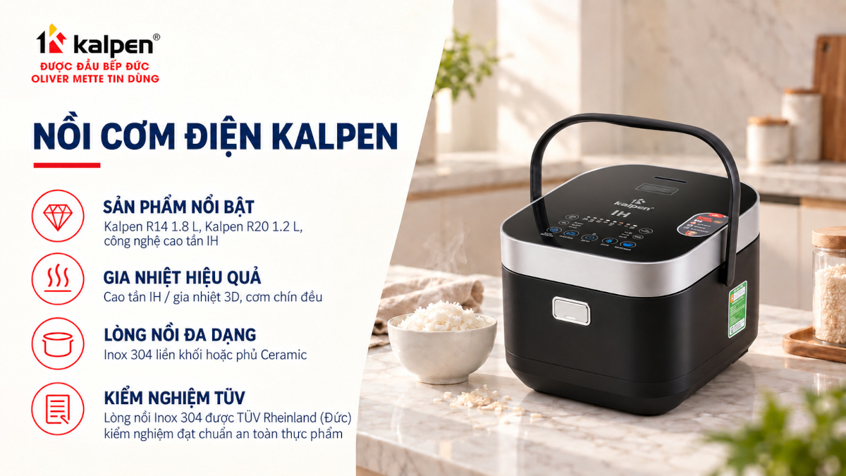 Kalpen có tốt không? Nồi cơm điện tử Kalpen R14