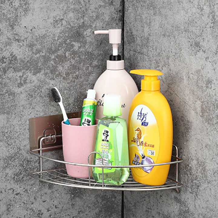 Kệ Inox Tam Giác Treo Góc Tường Bếp, Phòng Tắm YM-2208