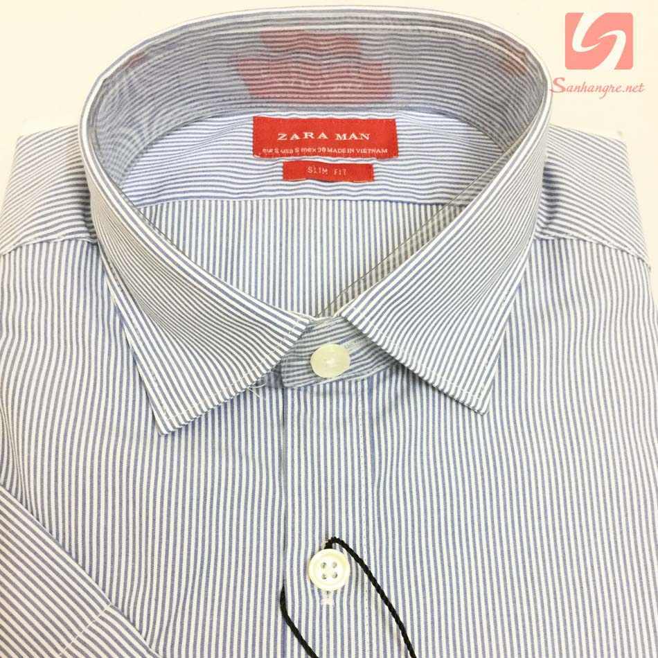 Áo sơ mi nam ngắn tay Slim Fit Zara Man hàng xuất EU