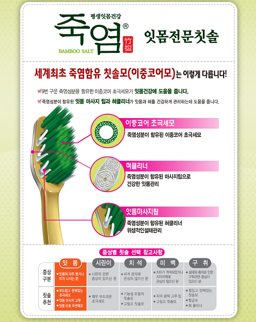 Bàn chải đánh răng muối tre Bamboo Salt chăm sóc răng e buốt Hàn Quốc