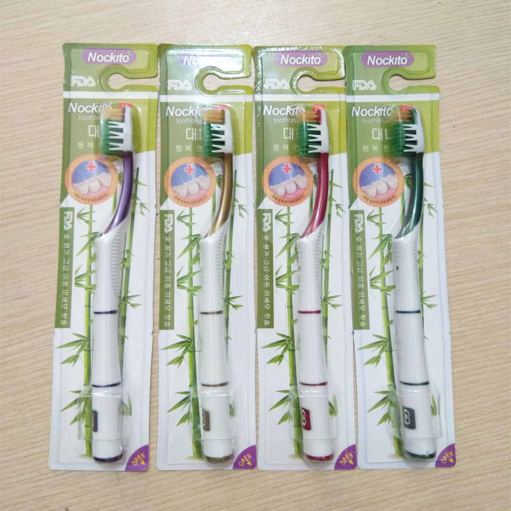 Bàn chải đánh răng muối tre Nockito Bamboo Salt chăm sóc răng e buốt Hàn Quốc