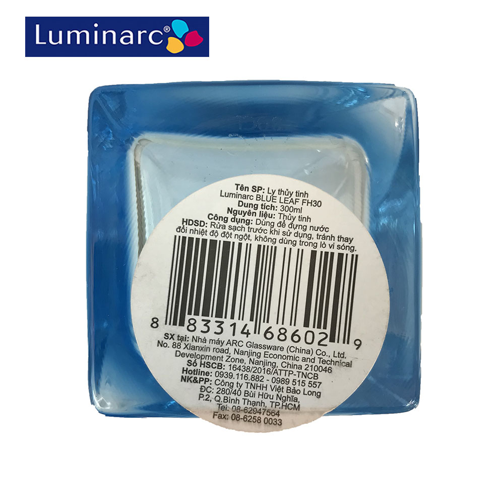 BỘ 6 LY THUỶ TINH LUMINARC BLUE LEAF 300ML FH30