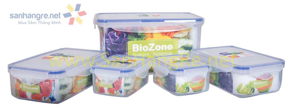 Bộ 5 hộp nhựa đựng thực phẩm BioZone BZ-5