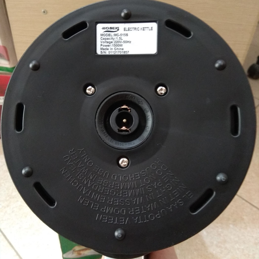 Ấm điện siêu tốc Inox 304 Hoseki 1.5L 1500W vàng đồng