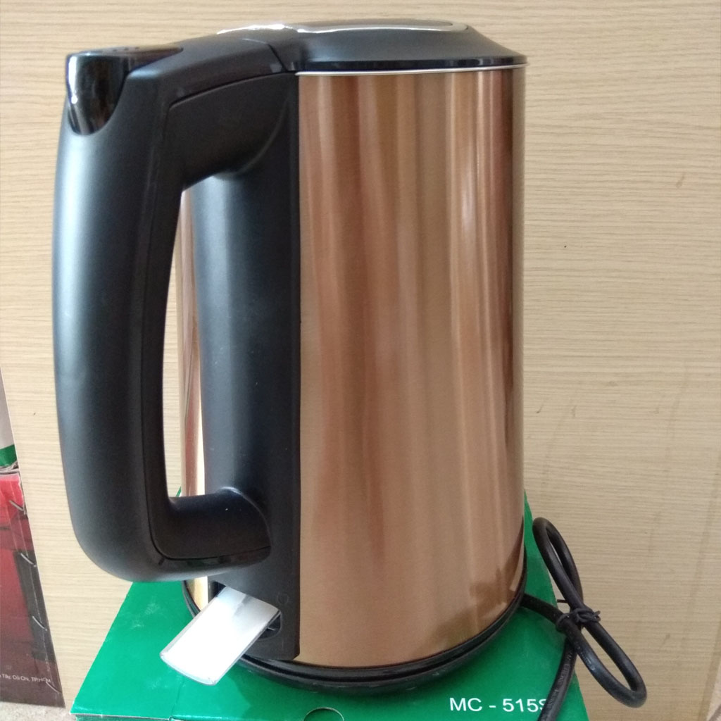 Ấm điện siêu tốc Inox 304 Hoseki 1.5L 1500W vàng đồng