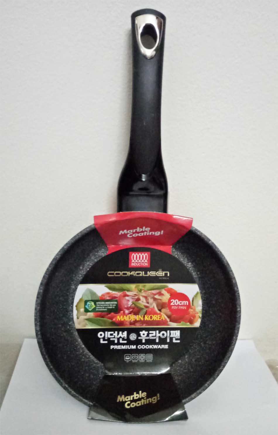 Chảo vân đá chống dính 24cm Cookqueen Hàn Quốc dùng bếp từ