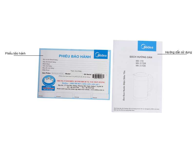 Bình siêu tốc Midea MK-17D 1.7 lít 2150W