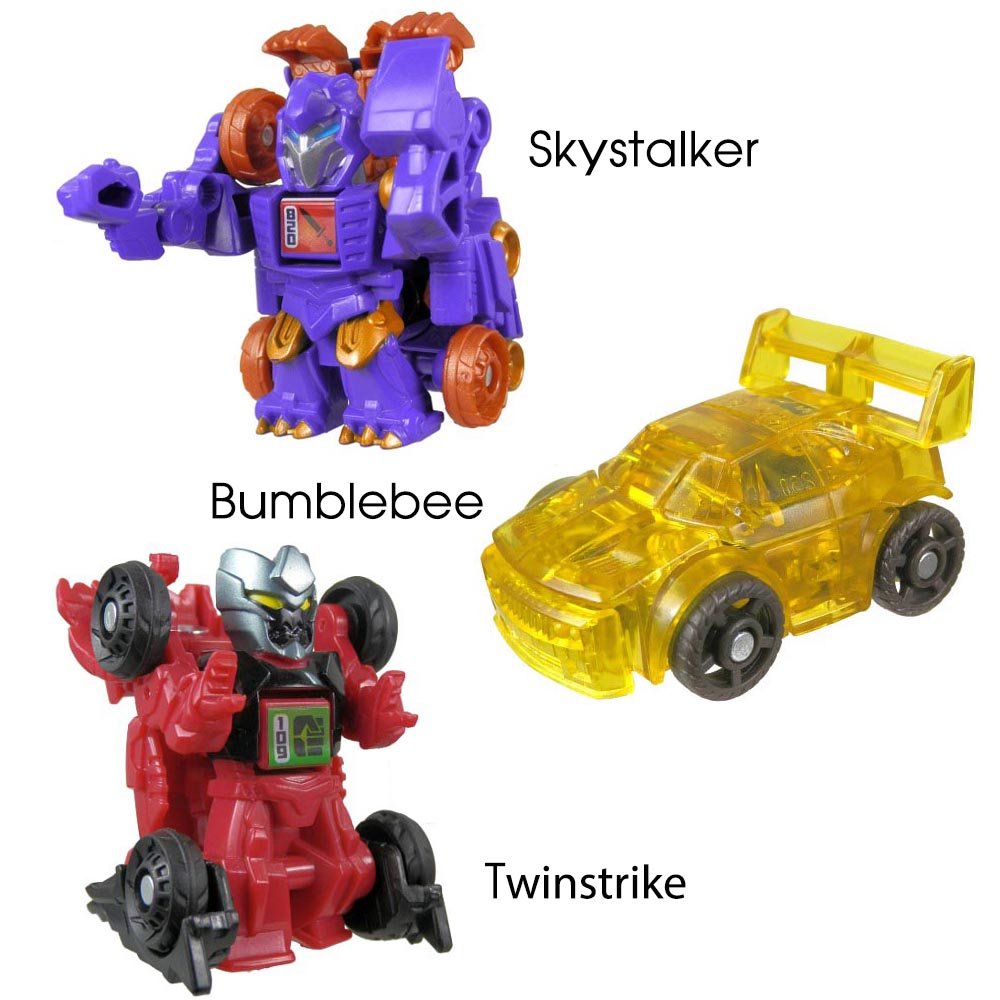 Bộ 3 đồ chơi Robot Transformer Mini Bot Shots - Twinstrike, Skystalker và Bumblebee