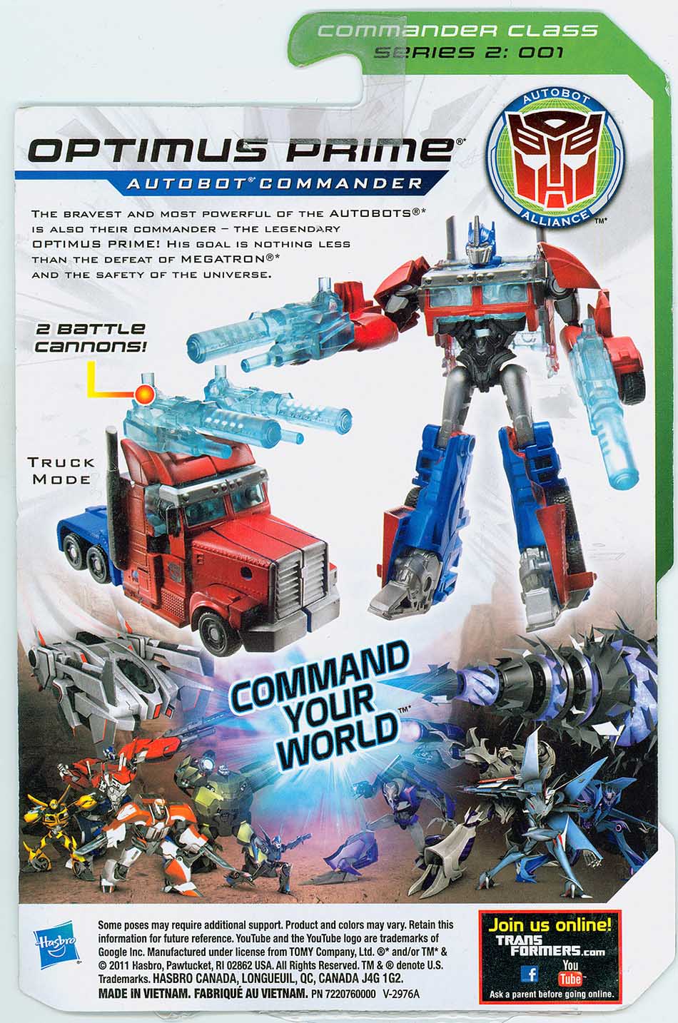 Đồ chơi Robot Transformers Prime Cyberverse biến hình Optimus Prime