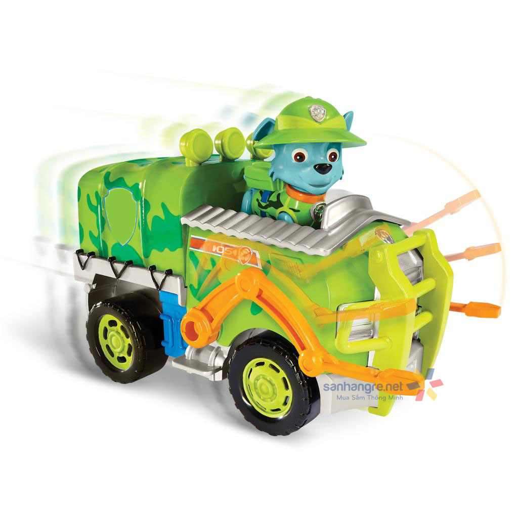 Đồ chơi Paw Patrol xe cứu hộ và chó Rocky Jungle Truck