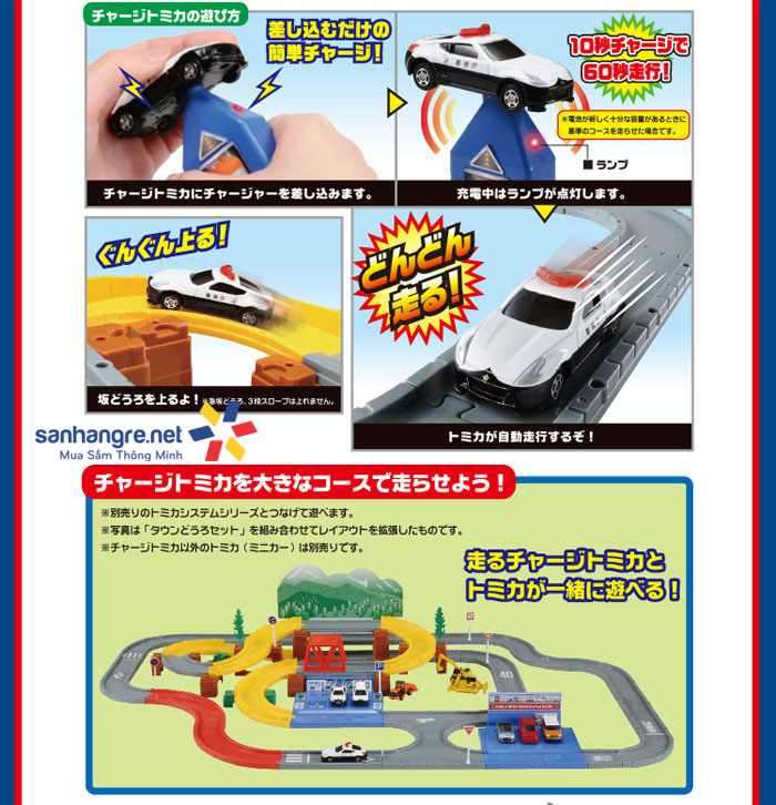 Bộ đồ chơi mô hình đường đua xe Tomica System Patrolcar Set