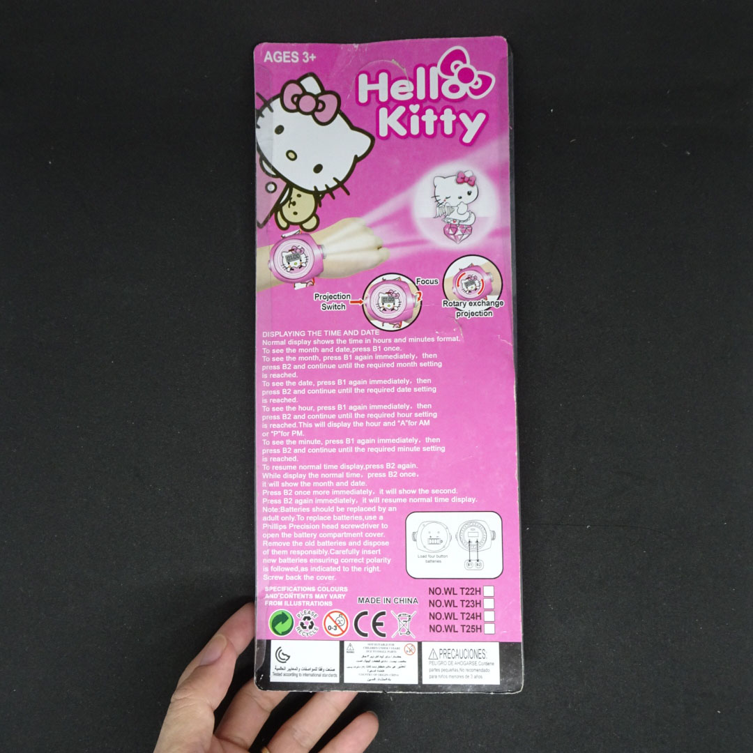 Đồng hồ điện tử đeo tay chiếu hình 3D WLT22L mèo Hello Kitty