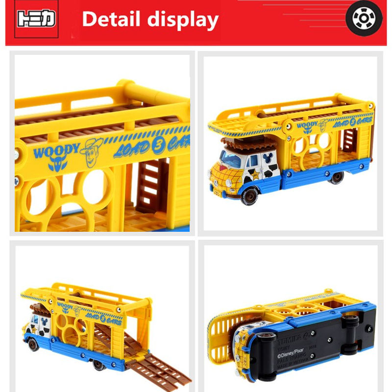 Xe mô hình Tomica chở Disney Motor Pals Transporter Woody