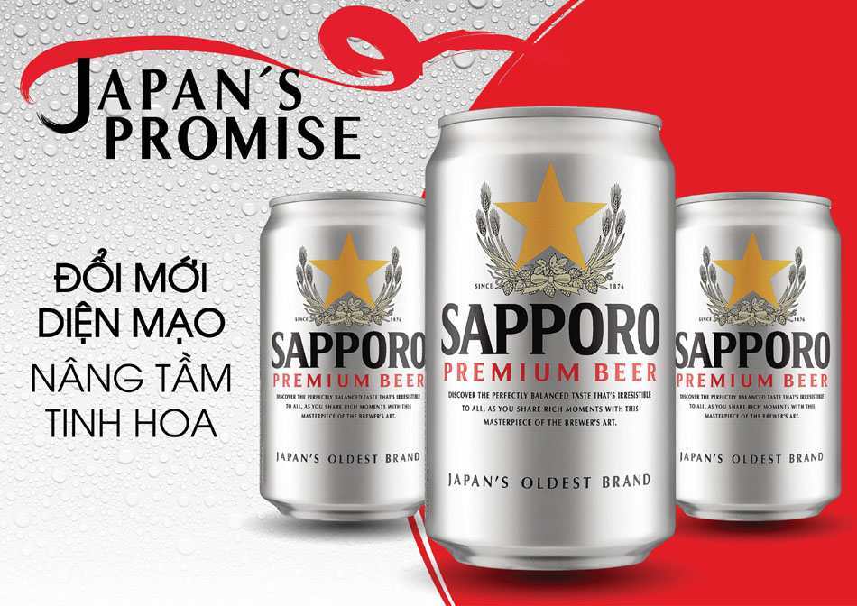 Bia Sapporo Premium Lon Bạc