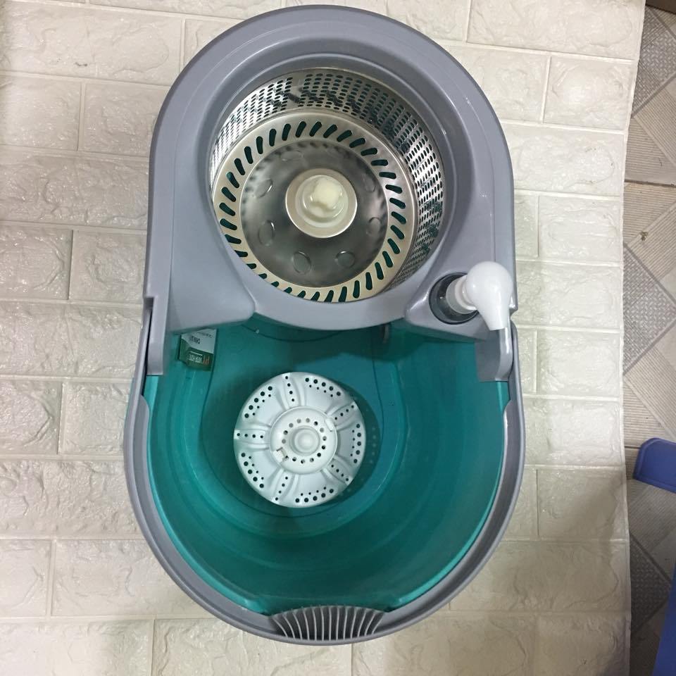 Cây lau nhà xoay 360o Vina Home khay bạc khử trùng