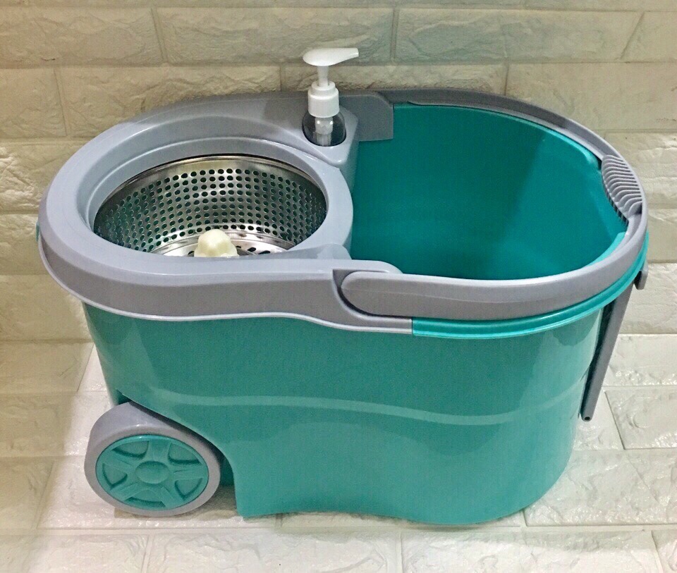 Cây lau nhà xoay 360o Vina Home khay bạc khử trùng