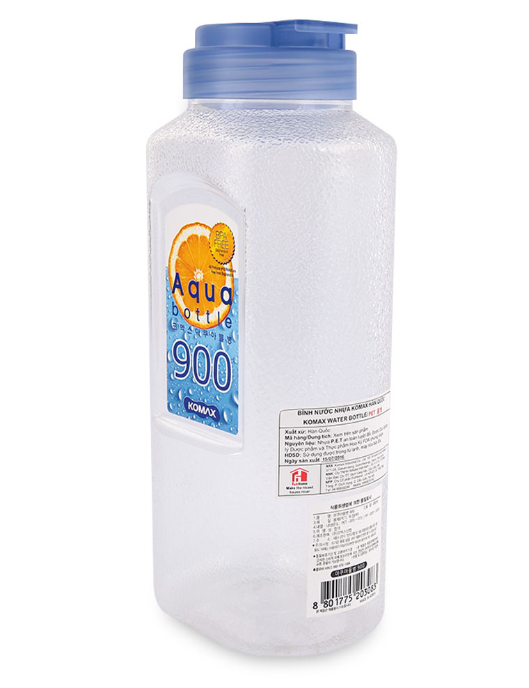 Bình nhựa đựng nước Aqua Komax Hàn Quốc 900ml 