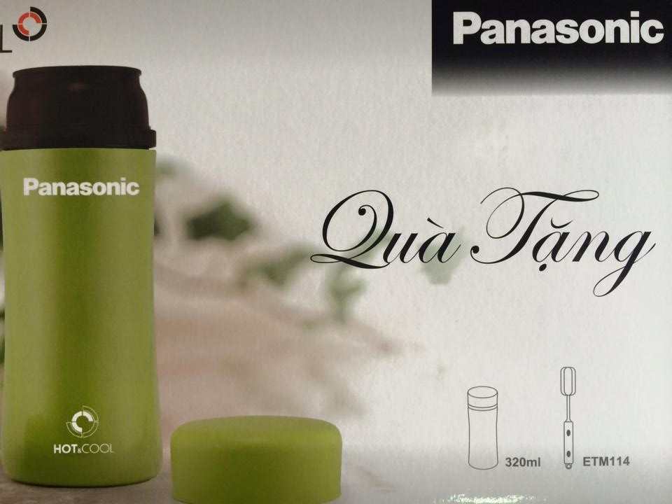 Bộ bình giữ nhiệt Hot&Cool 320ml và cây chùi rửa Panasonic