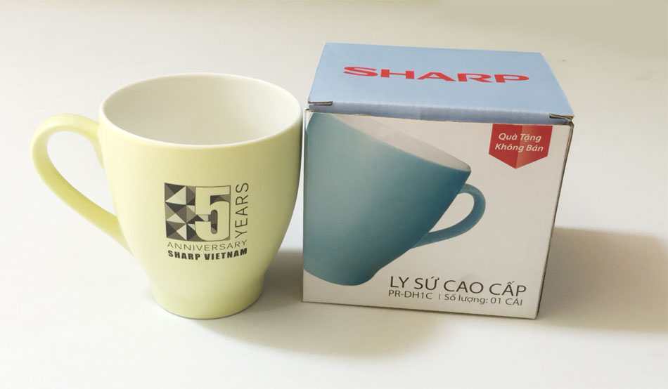 Cốc sứ cao cấp Hàn Quốc quà tặng từ Sharp