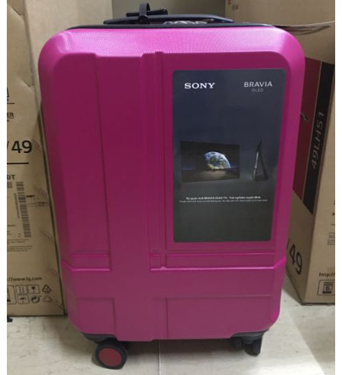 Vali kéo có khóa số SkyLink Sony Bravia 20inch màu hồng