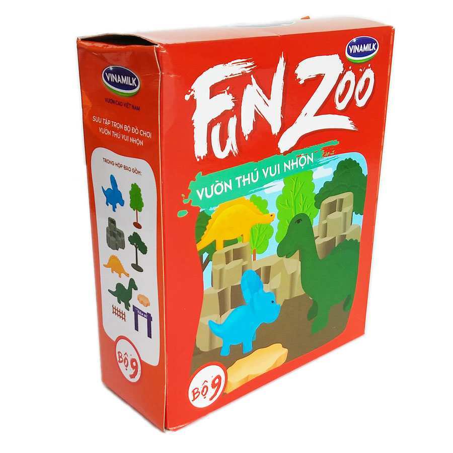 Bộ đồ chơi Vườn thú Khủng long FunZoo số 9 - Đỏ cam