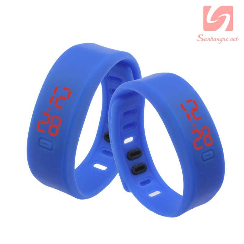 Đồng hồ LED silicon kiêm vòng tay thời trang