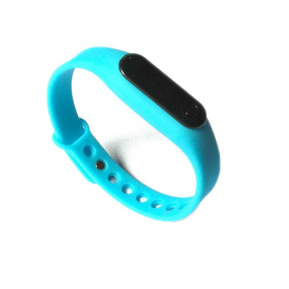 Đồng hồ LED mặt kính mini dây Silicon kiêm vòng tay thời trang 