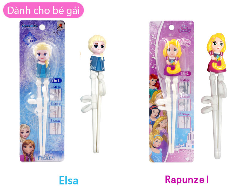 Đũa tập ăn cho bé 3D Disney Frozen - Công chúa Elsa