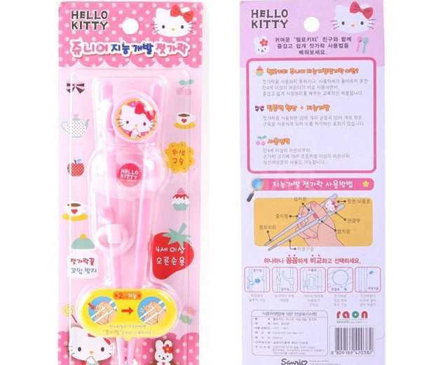 Đũa tập ăn cho bé Hello Kitty Junior RJ-0382 hàng Hàn Quốc​