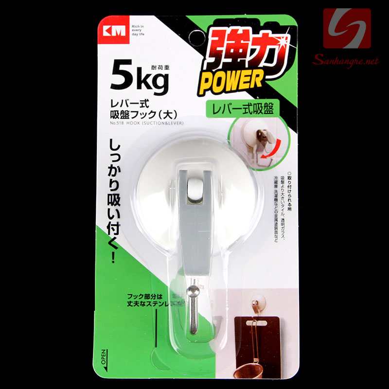 Móc nhựa hít tường 5kg KM-518 hàng Nhật