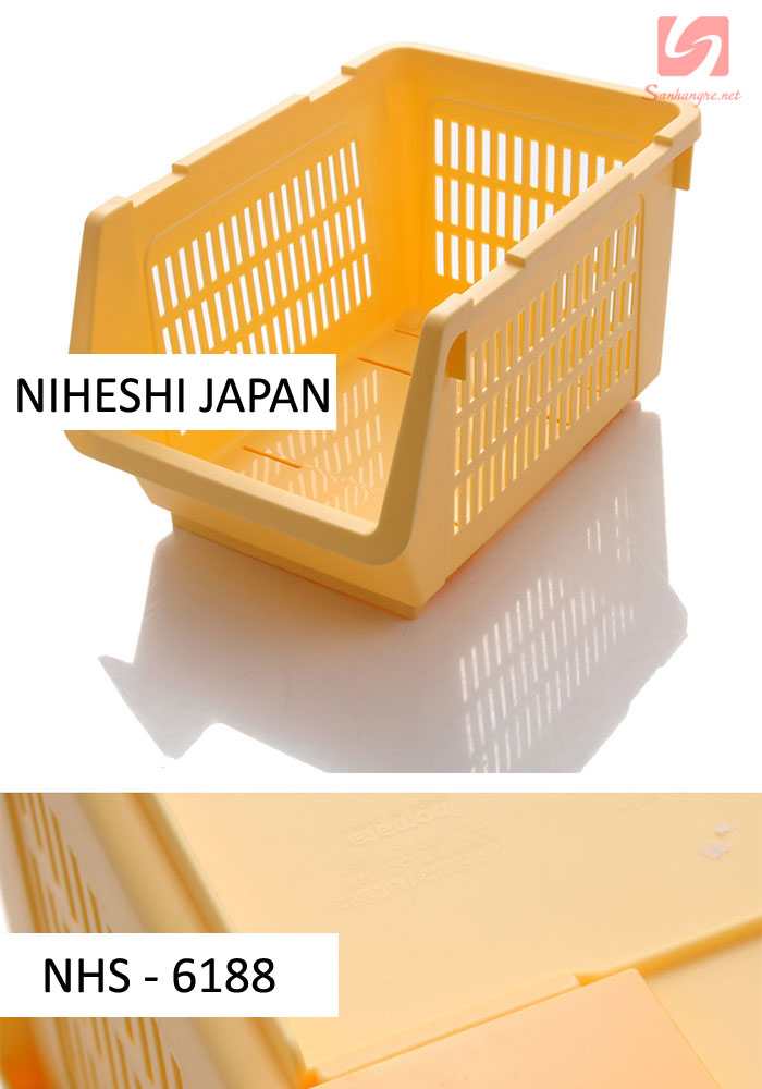 Giá đựng hòa quả, đồ khô có bánh xe Niheshi 6188 hàng Nhật