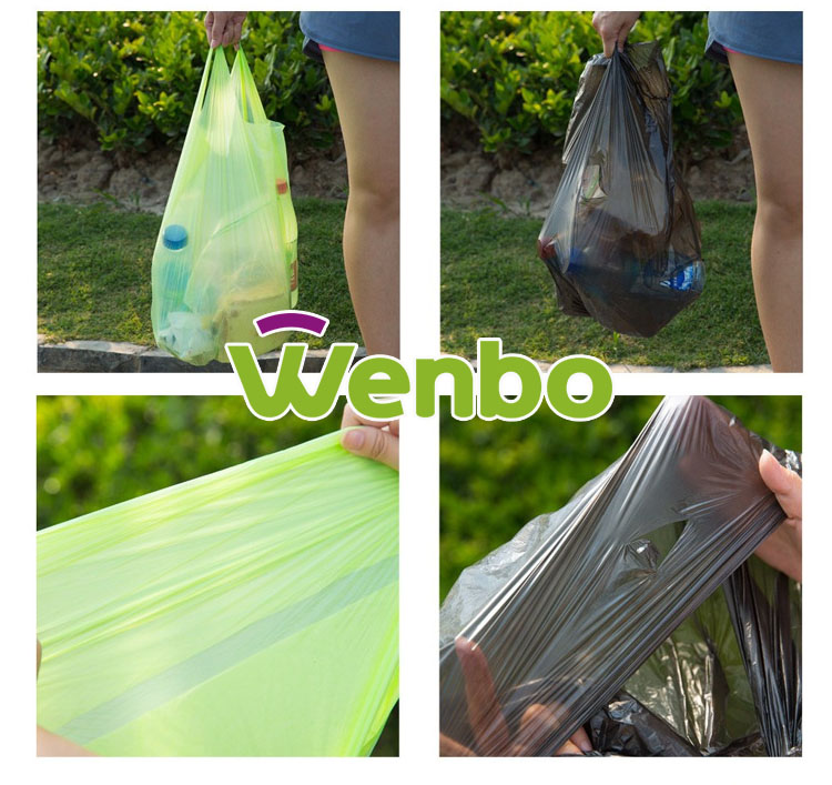 Bộ 6 cuộn 150 túi đựng rác siêu dai Wenbo 0351 (6 màu)