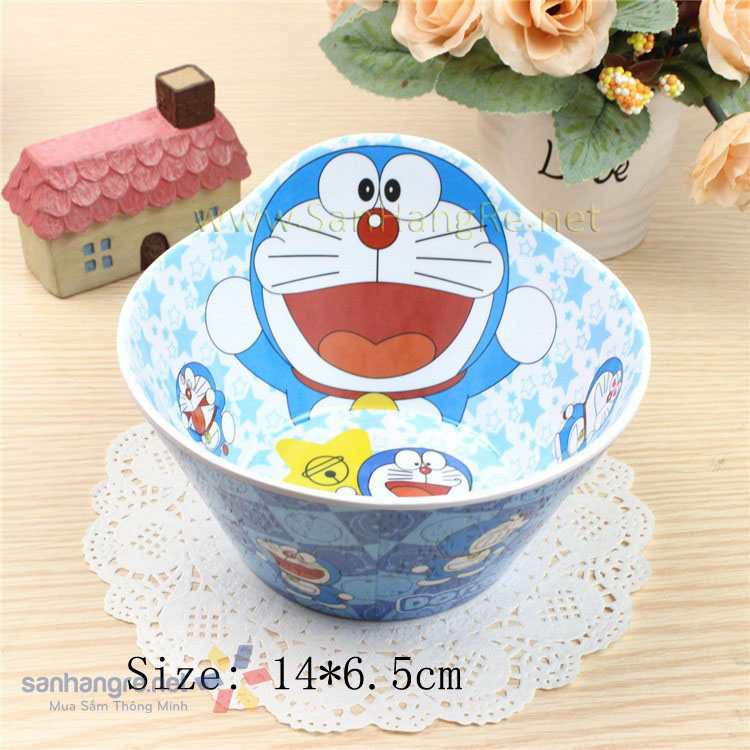 Bộ đồ dùng ăn hình Doraemon cho bé hàng xuất Nhật