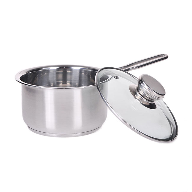 Quánh  nấu bột Inox 3 đáy 14cm Fivestar nắp kính dùng bếp từ