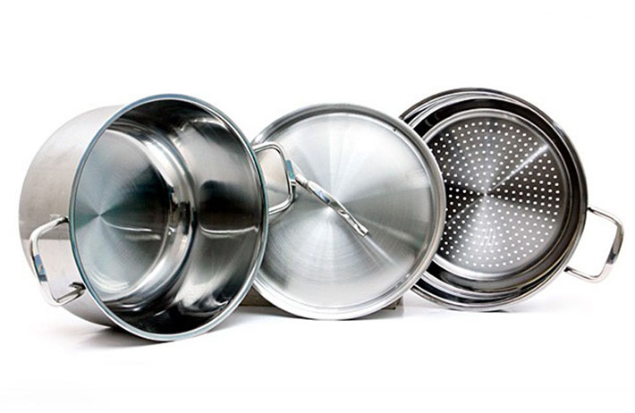 Bộ nồi hấp Inox Fivestar 24cm dùng được cho bếp than, bếp điện, bếp gas và bếp từ.