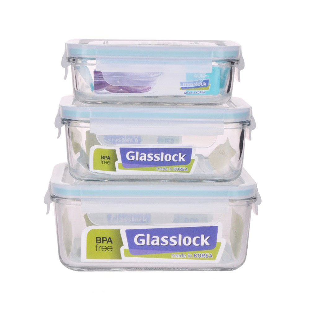 Bộ 3 hộp đựng thủy tinh Glasslock GL54
