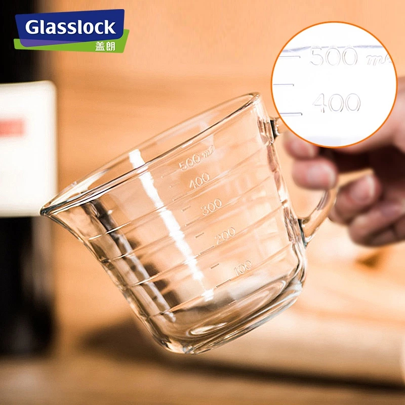 cốc thủy tinh có vạch chia glassloc hàn quốc gl1475
