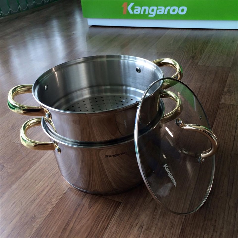Bộ nồi xửng hấp Inox Kangaroo KG871 24cm