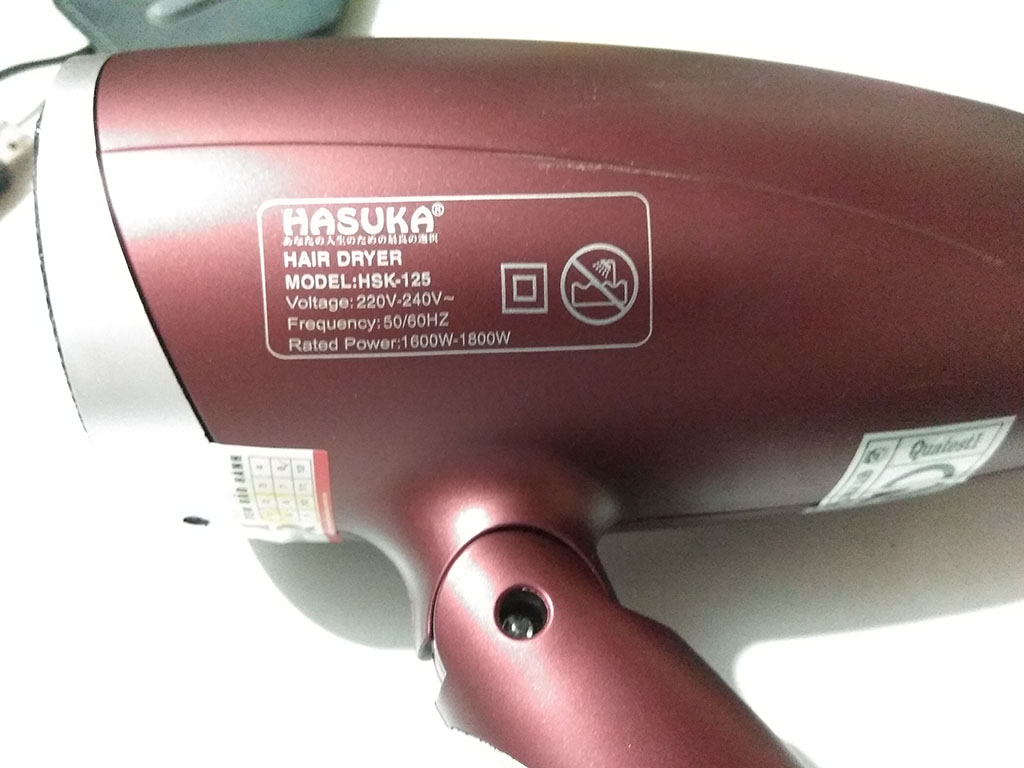 Máy sấy tóc gấp gọn Hasuka HSK-125 công nghệ Nhật Bản