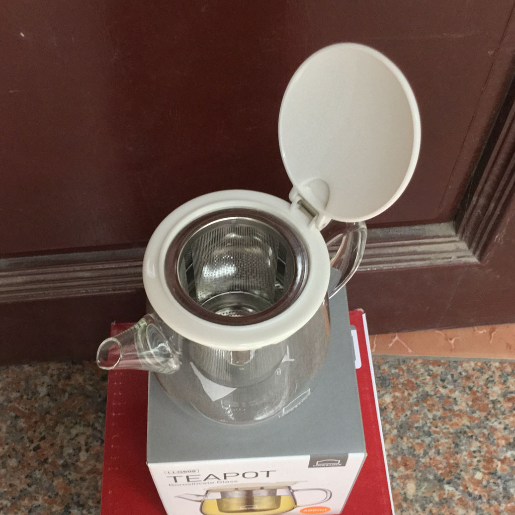 Bình lọc trà thủy tinh có tay cầm Lock&lock Teapot LLG608 400ml 