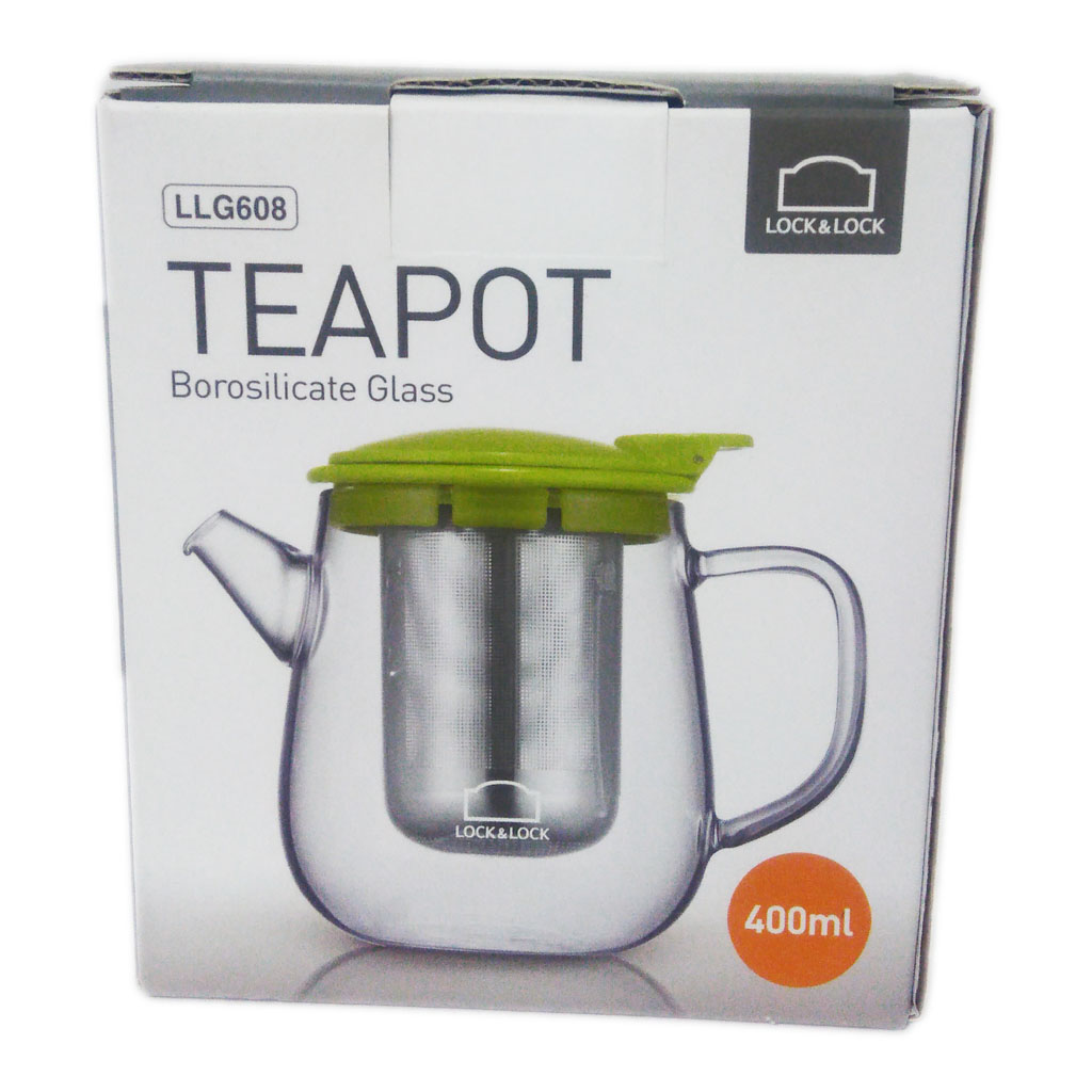 Bình lọc trà thủy tinh có tay cầm Lock&lock Teapot LLG608 400ml 