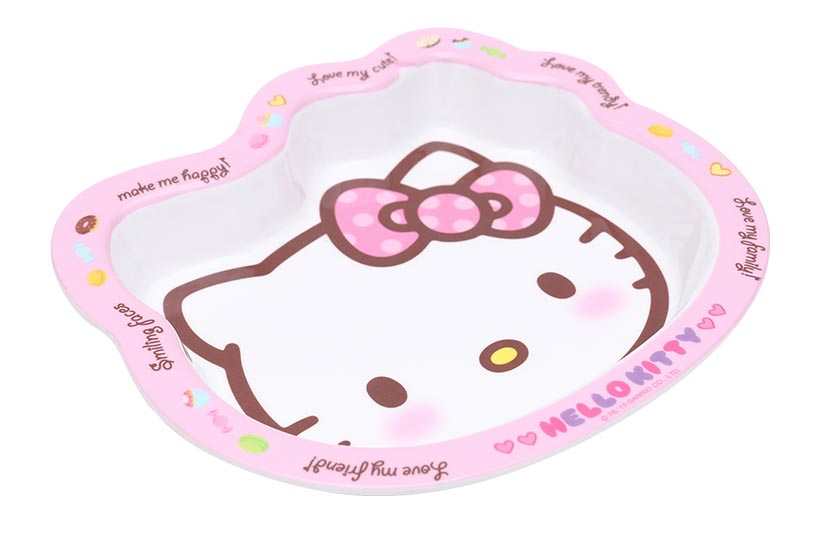 Bộ đôi bát đĩa ăn nhựa Melamine Ware cho bé Lock&lock Hello Kitty LKT468S2