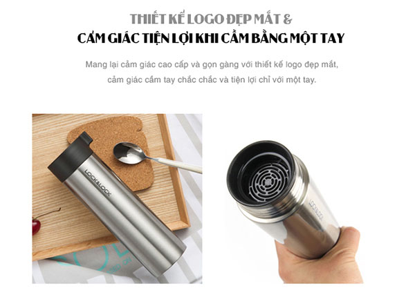 Bình giữ nhiệt Inox 304 Lock&Lock Knob Tumbler LHC1421 400ml