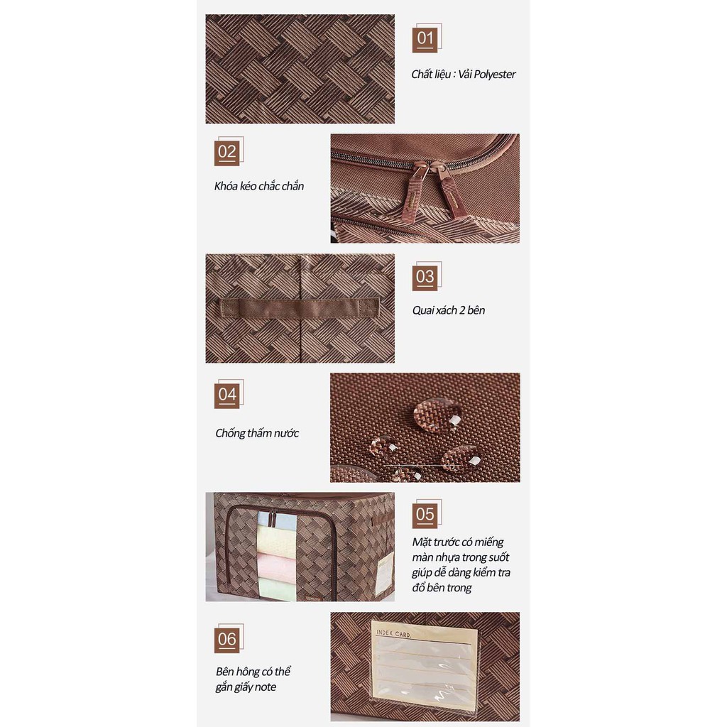 TỦ VẢI GẤP GỌN LOCK&LOCK EUROPEN LIVING BOX LLB584B