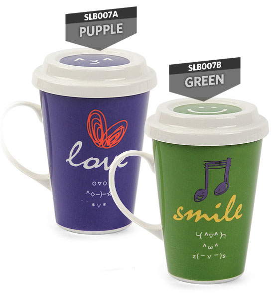 Ly sứ có nắp đậy và quai Lock&lock Merry & Funny SLB007A 370ml - Love tím Ly sứ có nắp đậy và quai Lock&lock Merry & Funny SLB007A 370ml - Love tím